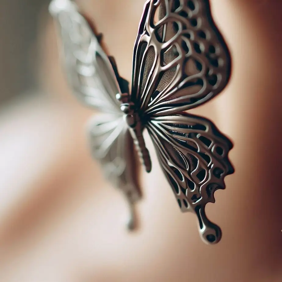 Cercei Argint Fluture
