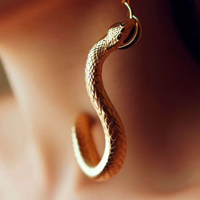 Cercei șarpe aur
